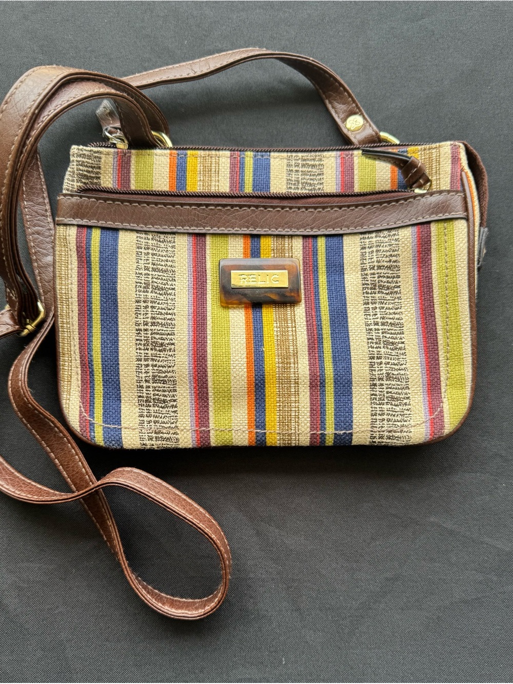 REL​​IC Multicolor Striped Crossbody Purse